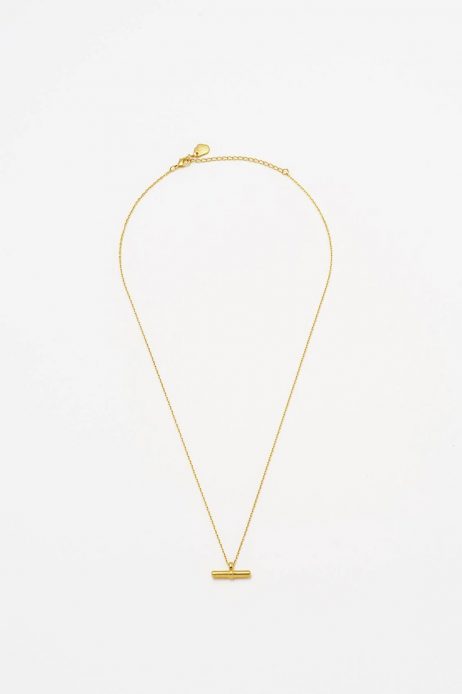 Estella Bartlett Gold Plated T-Bar Necklace