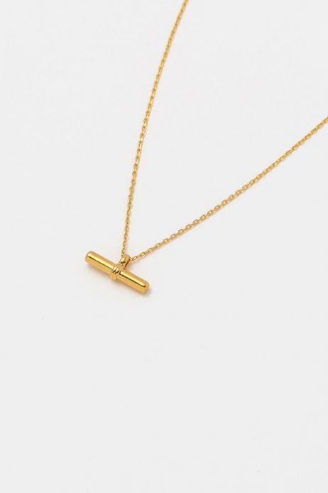 Estella Bartlett Gold Plated T-Bar Necklace