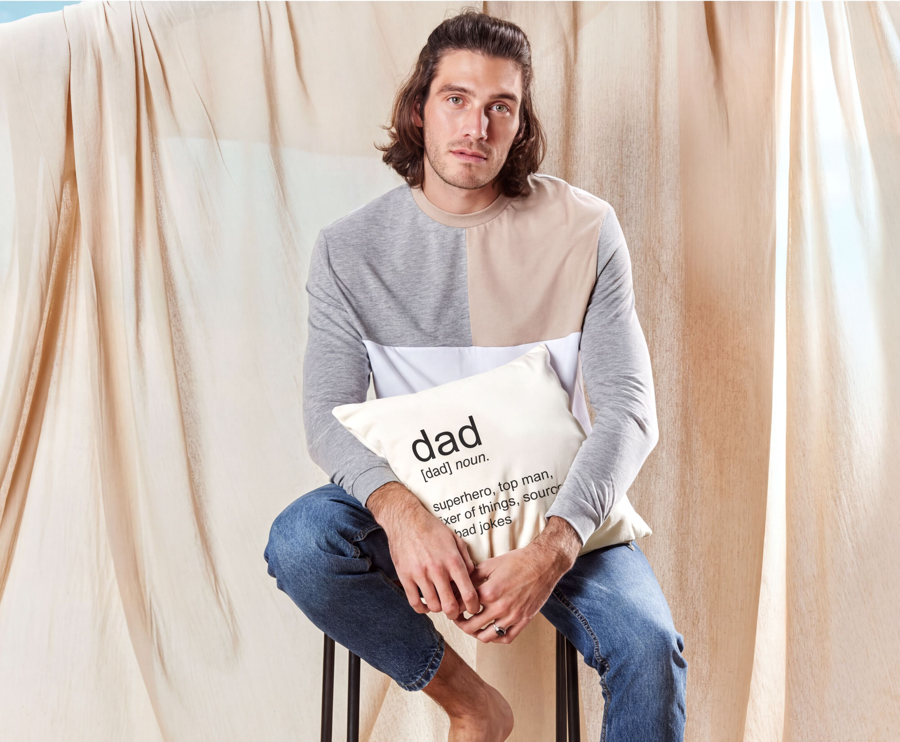 Dad Dictionary Definition Cushion Cover in Cotton Canvas - Funny Gift For Father's Day Dad Dictionary Definition Cushion Cover in Cotton Canvas - Funny Gift For Father's Day