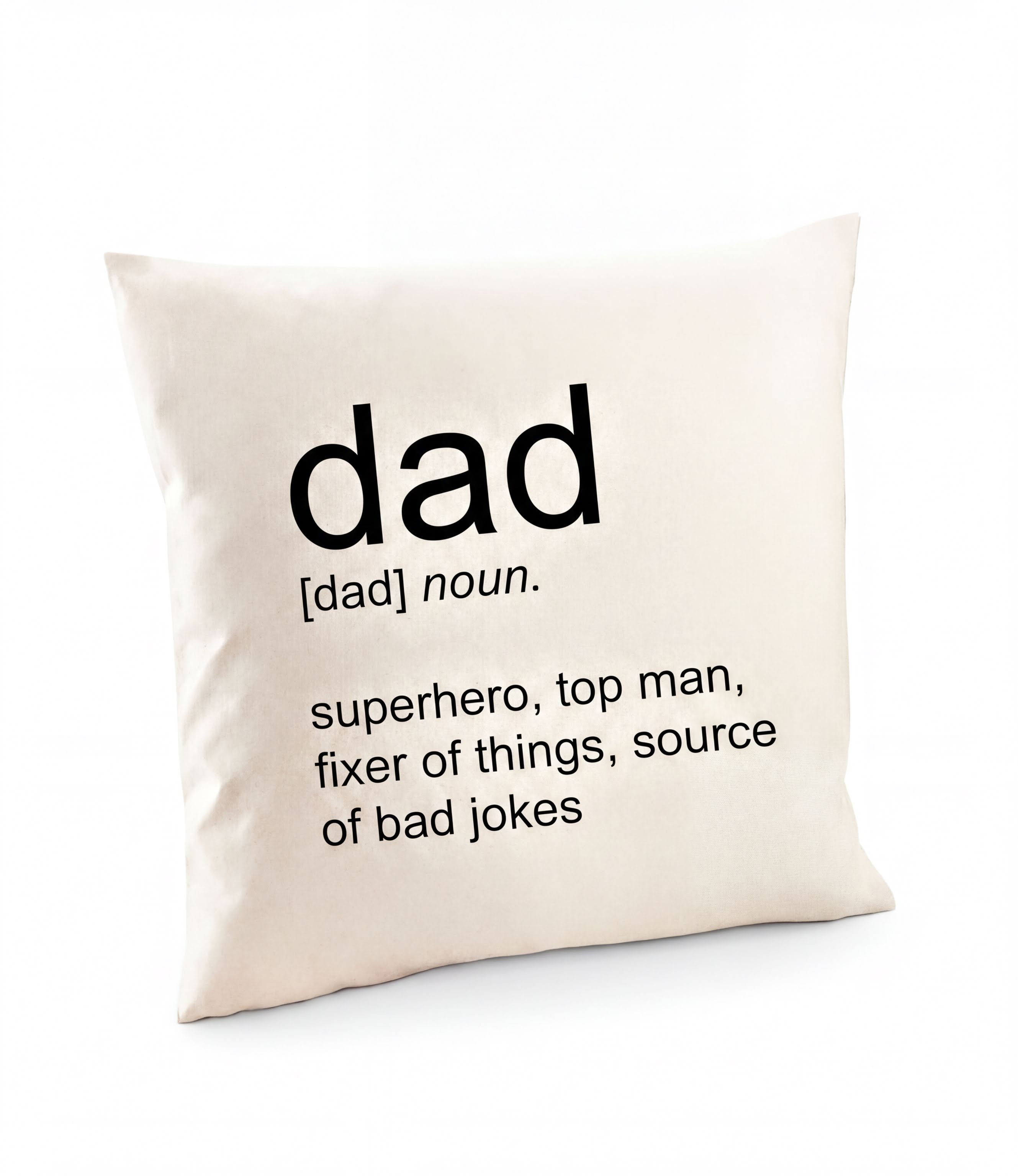 Dad Dictionary Definition Cushion Cover in Cotton Canvas - Funny Gift For Father's Day Dad Dictionary Definition Cushion Cover in Cotton Canvas - Funny Gift For Father's Day