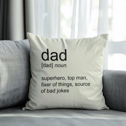 Dad Dictionary Definition Cushion Cover in Cotton Canvas - Funny Gift For Father's Day Dad Dictionary Definition Cushion Cover in Cotton Canvas - Funny Gift For Father's Day