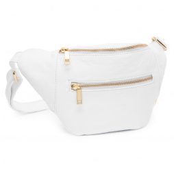 DEPECHE-Denmark Leather Belt Bag - White Bum Bag