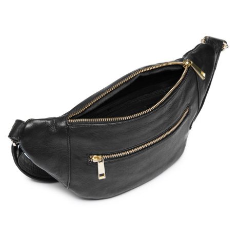 DEPECHE-Denmark Leather Belt Bag - Black Bum Bag
