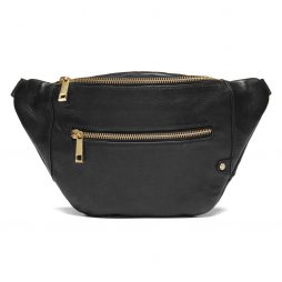 DEPECHE-Denmark Leather Belt Bag - Black Bum Bag