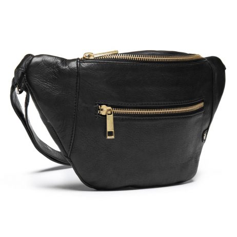 DEPECHE-Denmark Leather Belt Bag - Black Bum Bag