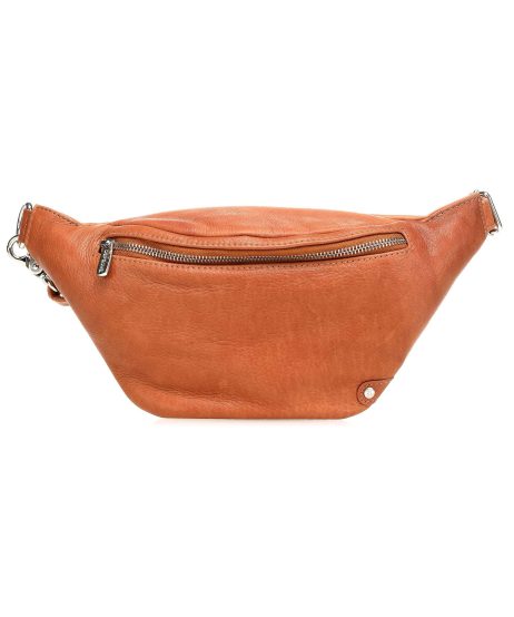 DEPECHE-Denmark Leather Belt Bag - Crossbody Fashion Chic Soft Cow Leather Bag - Cognac