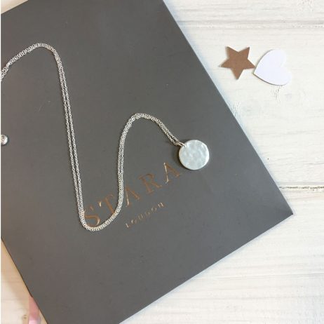 Stara London Silver Plated Disc Necklace