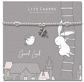Life Charm Good Luck Silver Bracelet - Rosey Rabbits