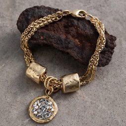 Danon Jewellery Latis Crystal Rock Gold Bracelet Crystal B3927GF