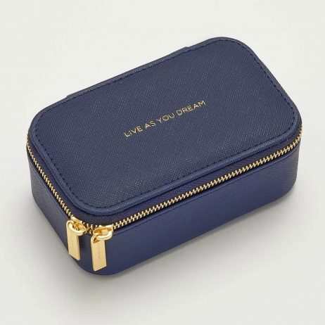 Estella Bartlett Navy Blue Mini Jewellery Box Live As You Dream - Personalised