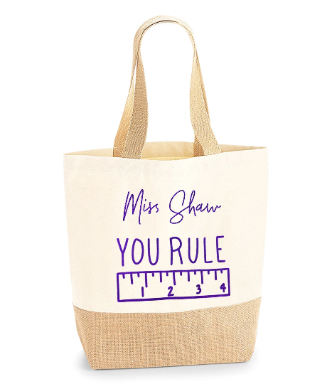 Teacher jute bag sales