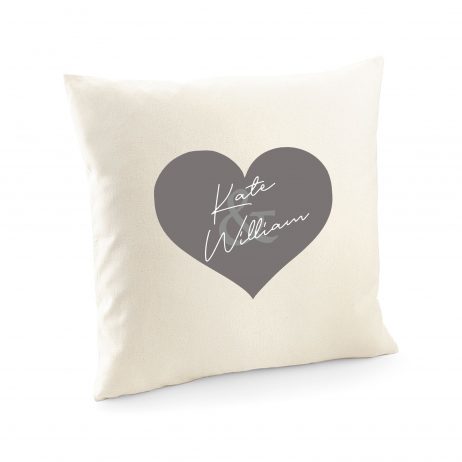 Personalized Couples Heart Cushion Cover | Decorative Home Throw Pillow Cover