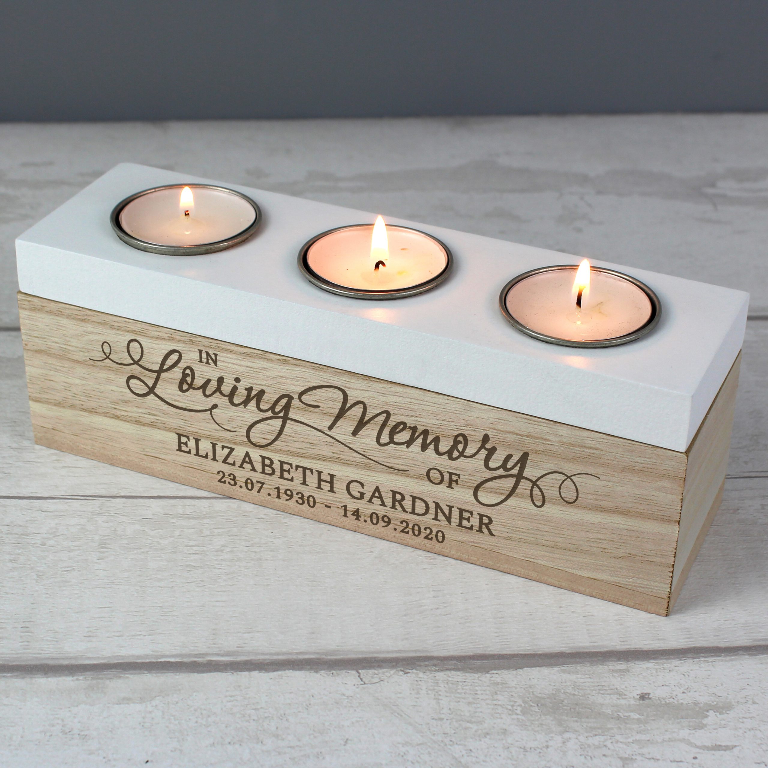 Personalised In Loving Memory Tea Light Holder | Memorial Gifts