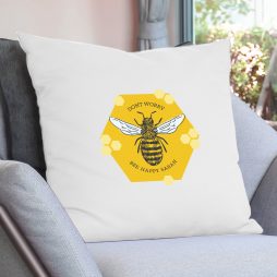 Personalised Bee Cushion Cover
