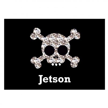 Personalised Skull and Crossbones Pet Placemat