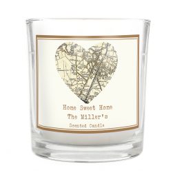 Personalised 1896 - 1904 Revised New Map Heart Scented Jar Candle P0512W34