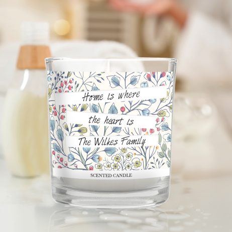 Personalised New Home Botanical Scented Jar Candle