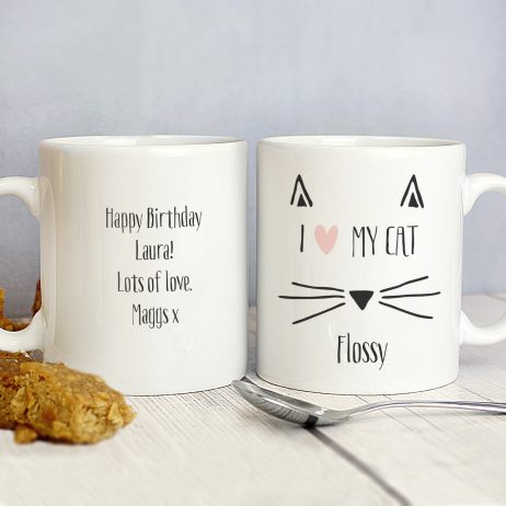 Personalised Cat Features Mug