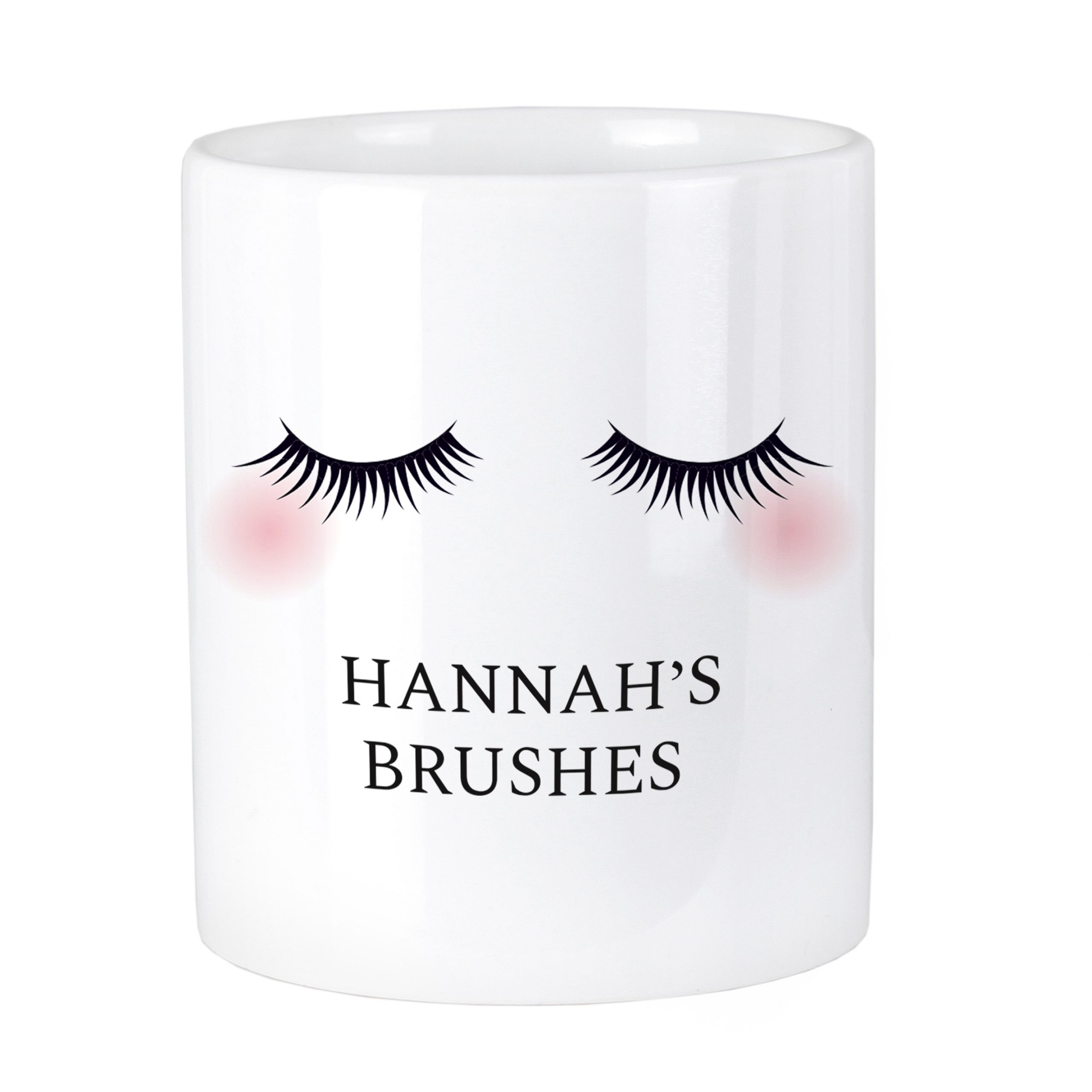 Personalised Eyelashes Ceramic Storage Pot P0805J23