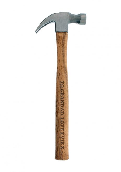 Personalised Bold Text Wooden Hammer
