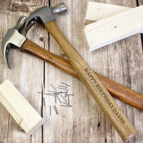 Personalised Bold Text Wooden Hammer