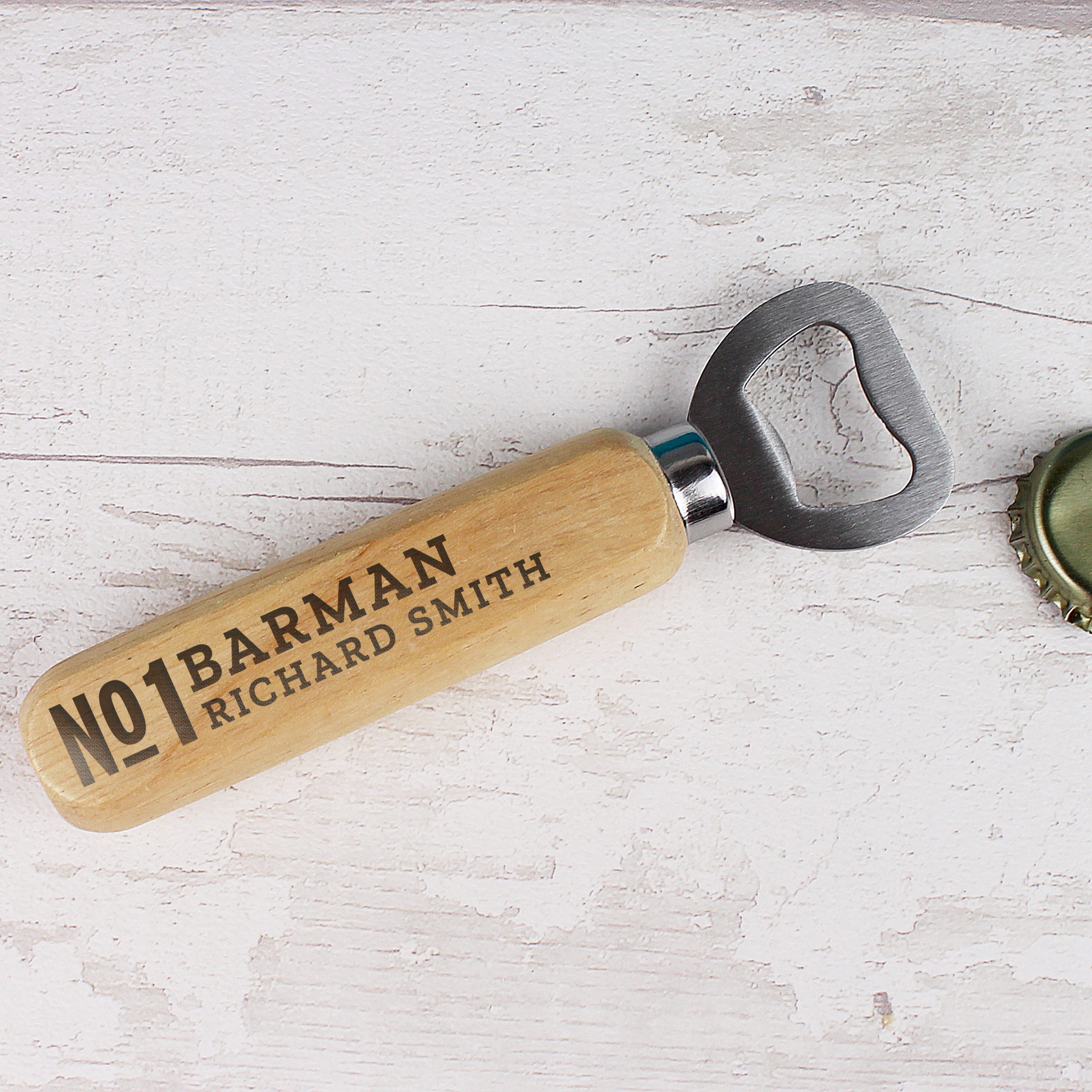 Personalised No.1 Wooden Bottle Opener P0111C41