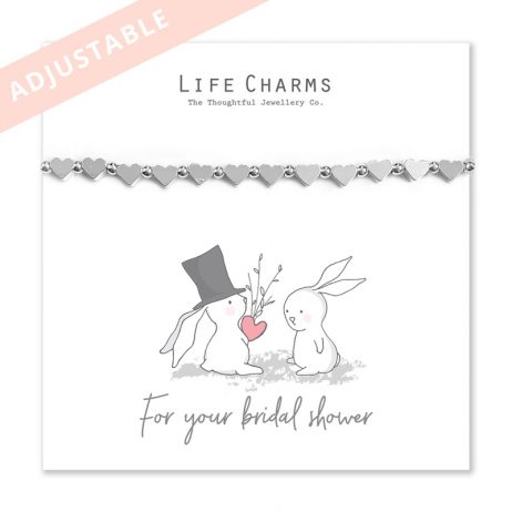Life Charms For Your Bridal Shower Silver Bracelet - Rosey Rabbits