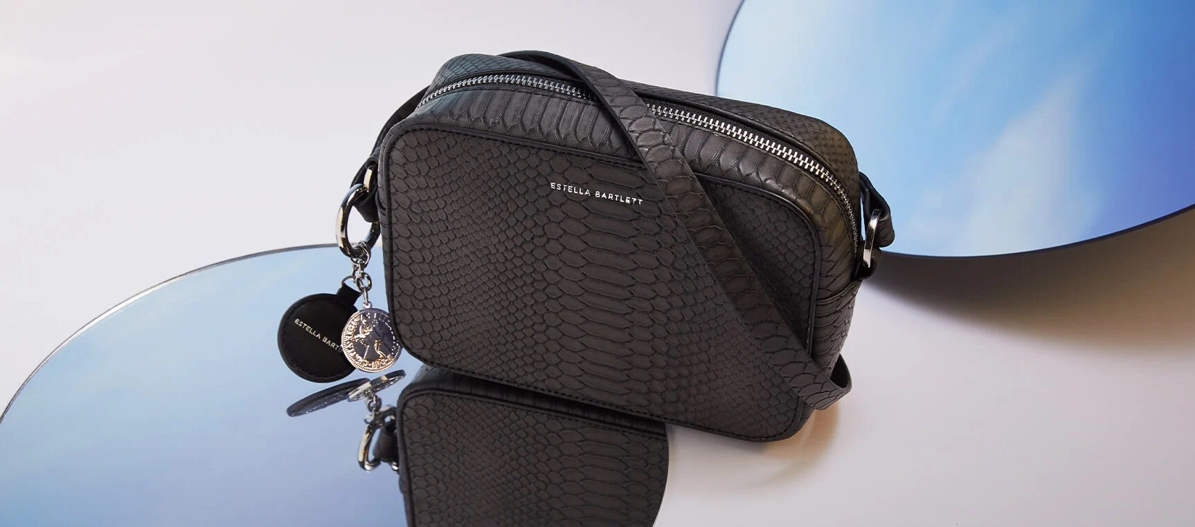Estella Bartlett The Webber Black Snake-effect | Cross Body Bag