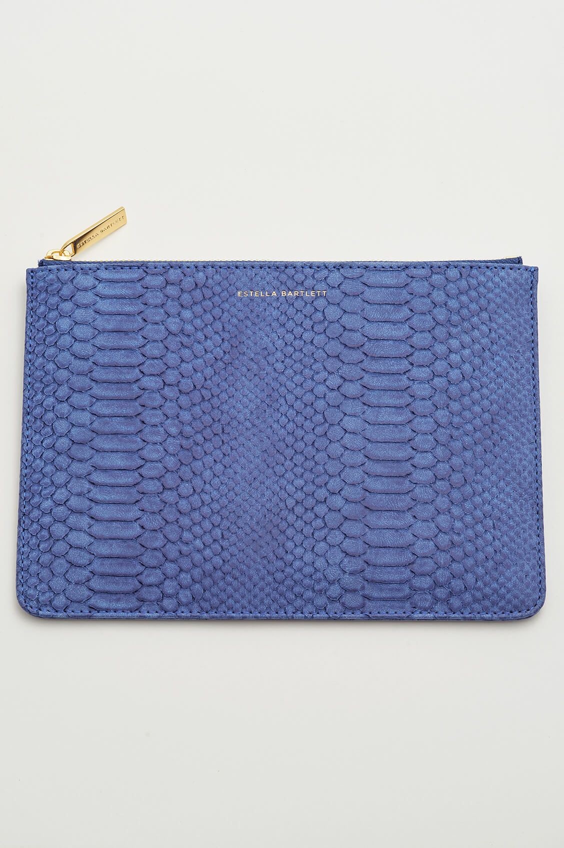 Estella Bartlett Navy Snake Print Medium Pouch