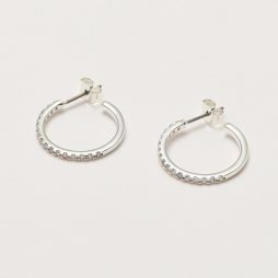 Estella Bartlett Classic Hoop Silver Plated Earrings with Cubic Zirconia