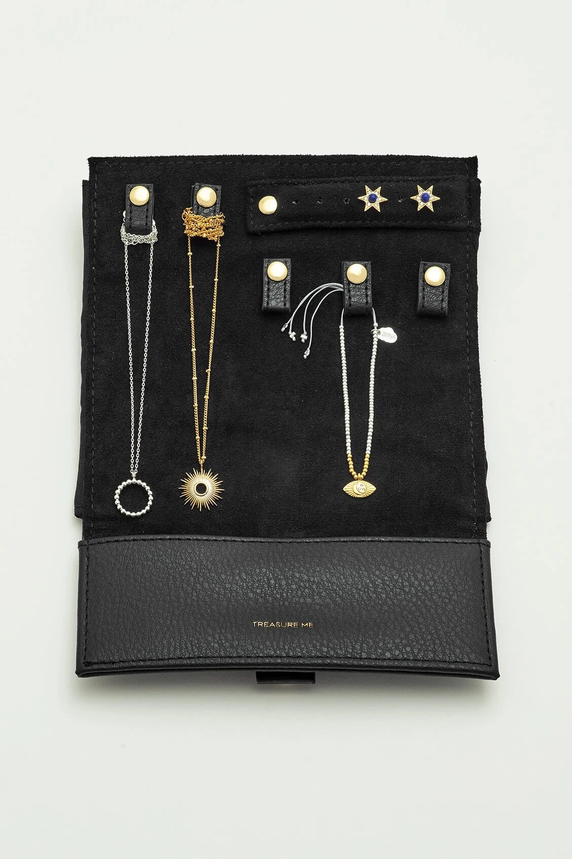 Estella Bartlett Black Mini Jewellery Roll Treasure Me