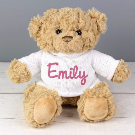 Personalised Pink Teddy Bear Name Only