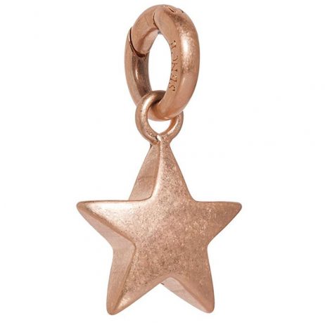 Sence Copenhagen Rose Gold Plated Solid Star Charm Pendant