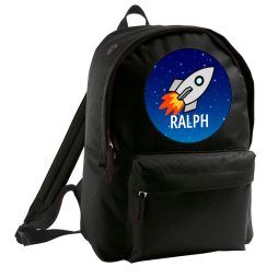 Personalised Space Rocket Backpack with Name Personalised Space Rocket Backpack with Name