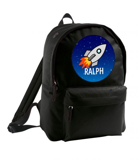 Personalised Boy's Rocket Space Backpack