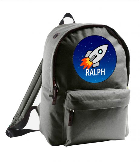 Personalised Boy's Rocket Space Backpack