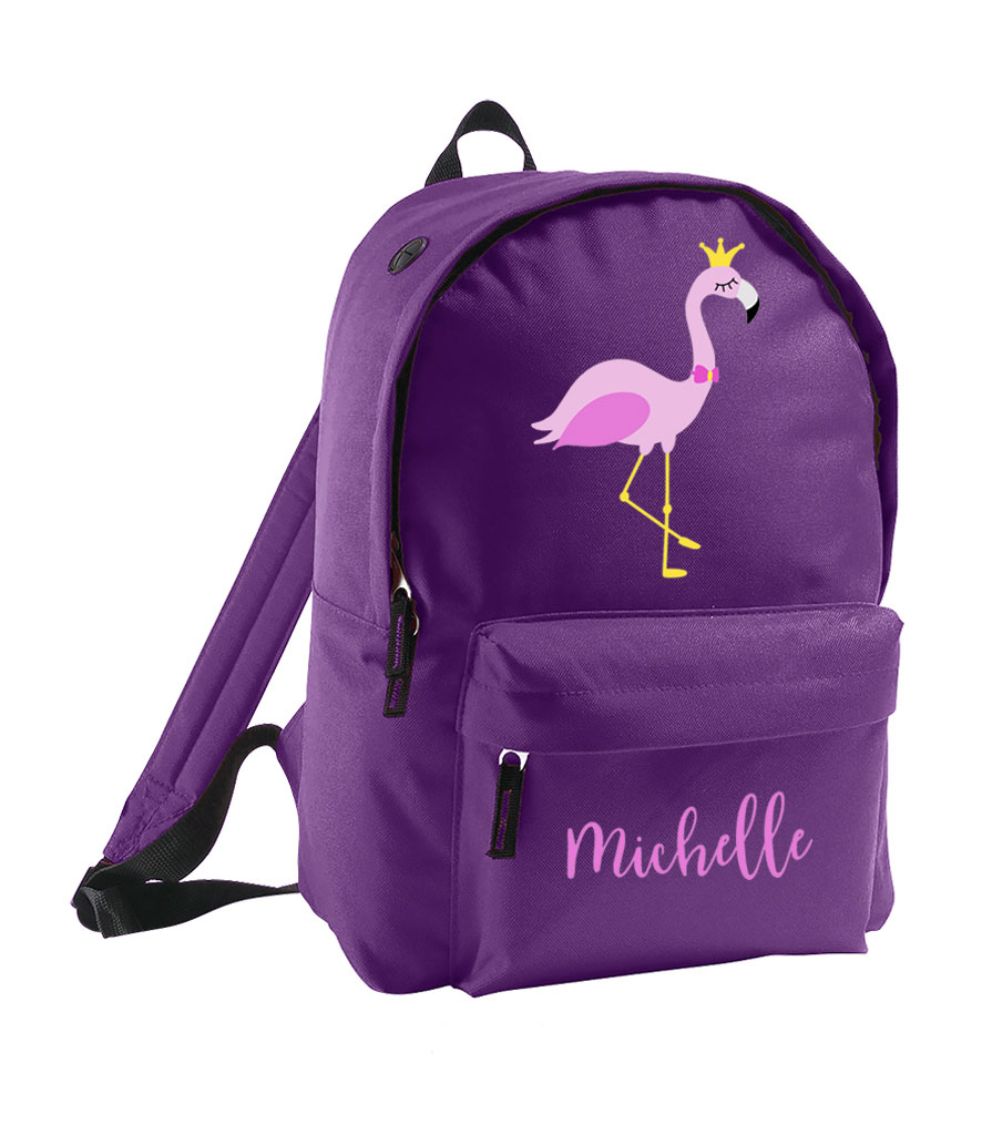 Personalised Flamingo Backpack