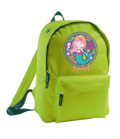 Personalised Girls Mermaid Backpack