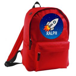 Personalised Boy's Rocket Space Backpack