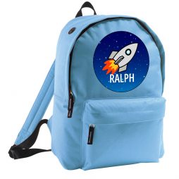 Personalised Boy's Rocket Space Backpack