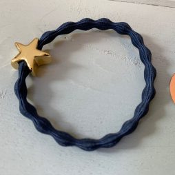 Lupe Star Charm Hairband Bracelet - Navy Blue Gold