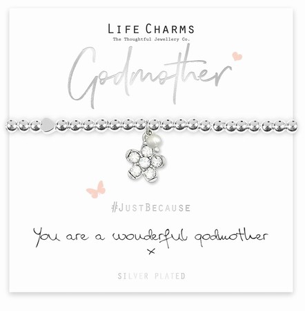 Life Charms Wonderful Godmother Silver Bracelet