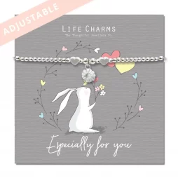 Life Charms Especially For You Silver Bracelet - Rosey Rabbits