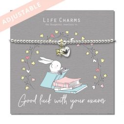 Life Charms Good Luck Exams Silver Bracelet - Rosey Rabbits