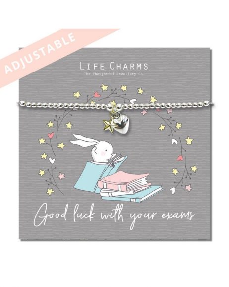 Life Charms Good Luck Exams Silver Bracelet - Rosey Rabbits