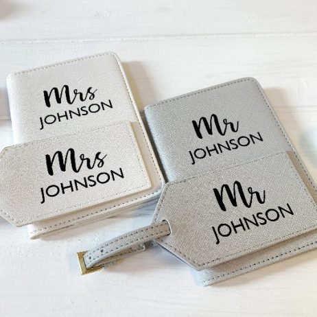 Personalised Passport Travel Set, Wedding Gift, Couples Gift, Anniversary Gift, His Hers Gift