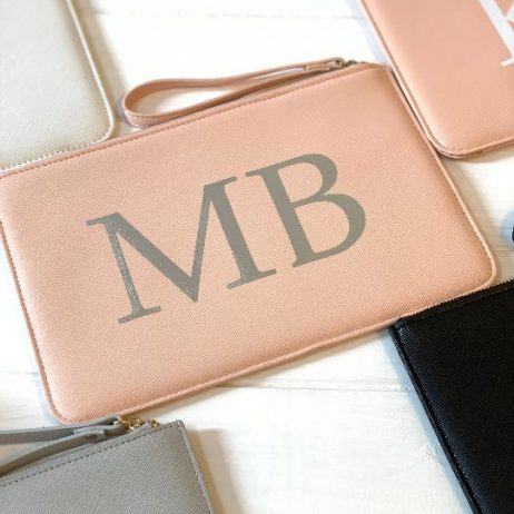 Personalised Pouch Large Monogram Clutch Bag