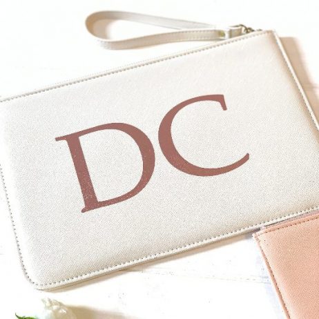 Personalised Pouch Large Monogram Clutch Bag | Gift For Her