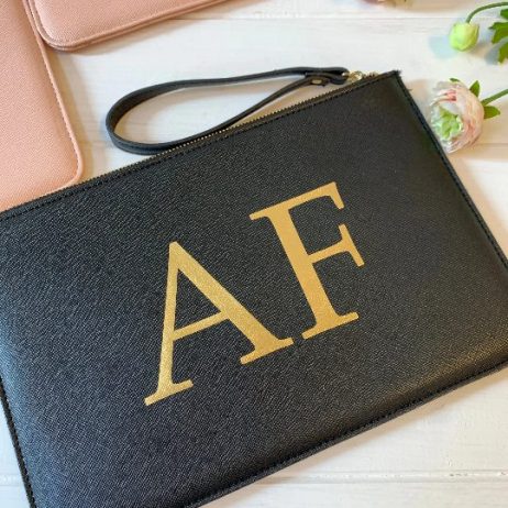 Personalised Pouch Large Monogram Clutch Bag