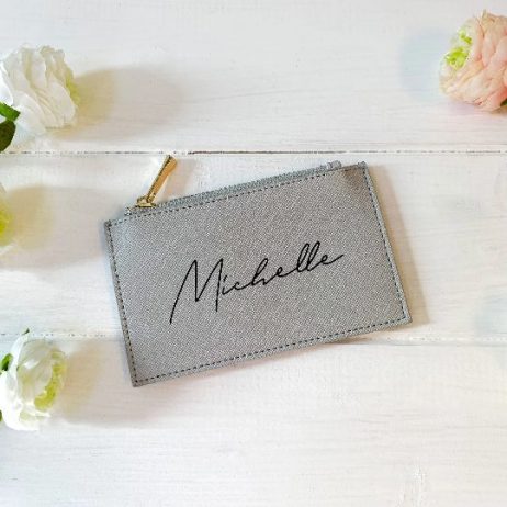 Personalised Card Holder, Coin Purse, Custom Name Card Holder, Gift for her